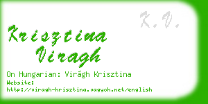 krisztina viragh business card